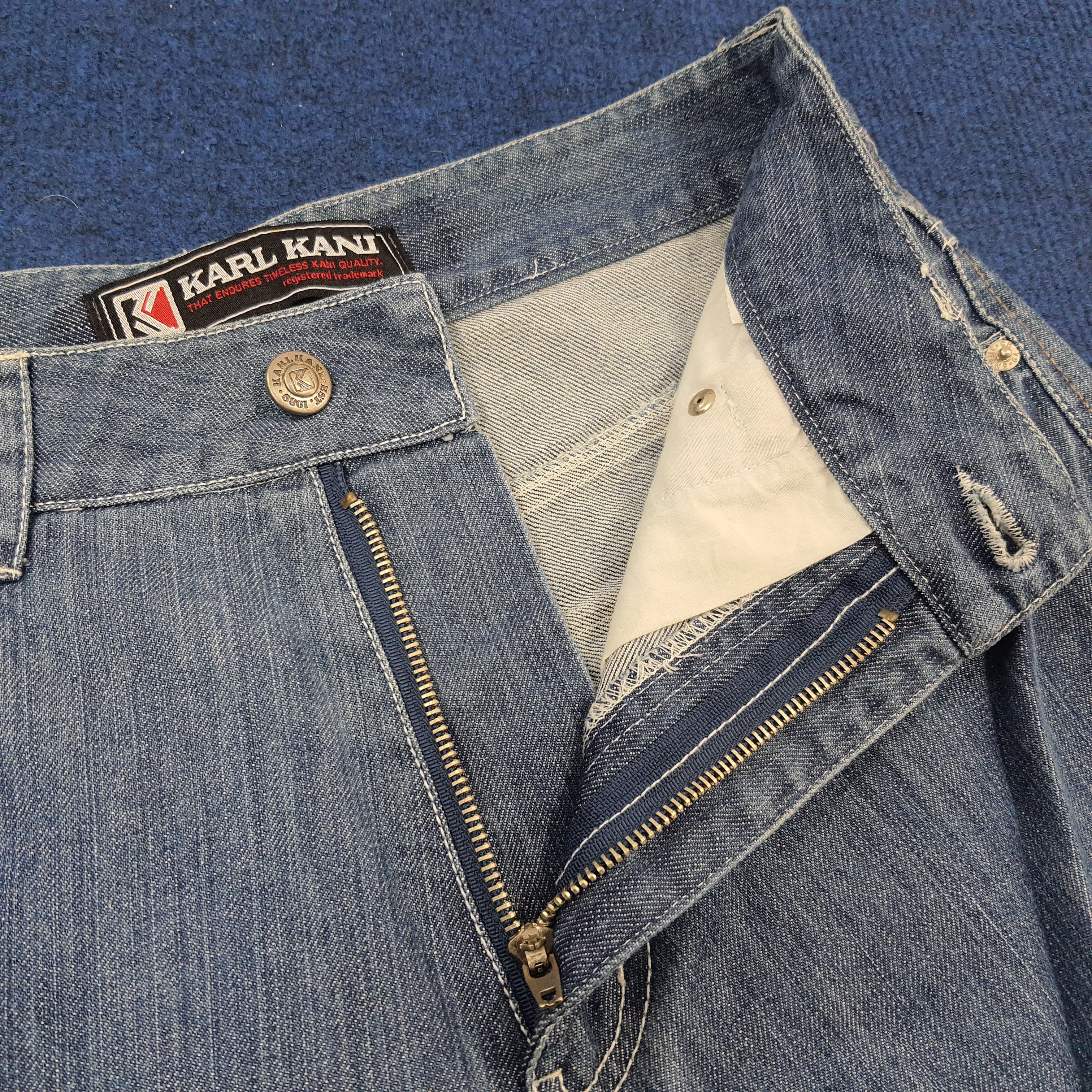 Designer × Karl Kani × Vintage Vintage Karl Kani CH79 Cargo Style Hiphop Designer Jeans Size US 28 / EU 44 - 7 Thumbnail