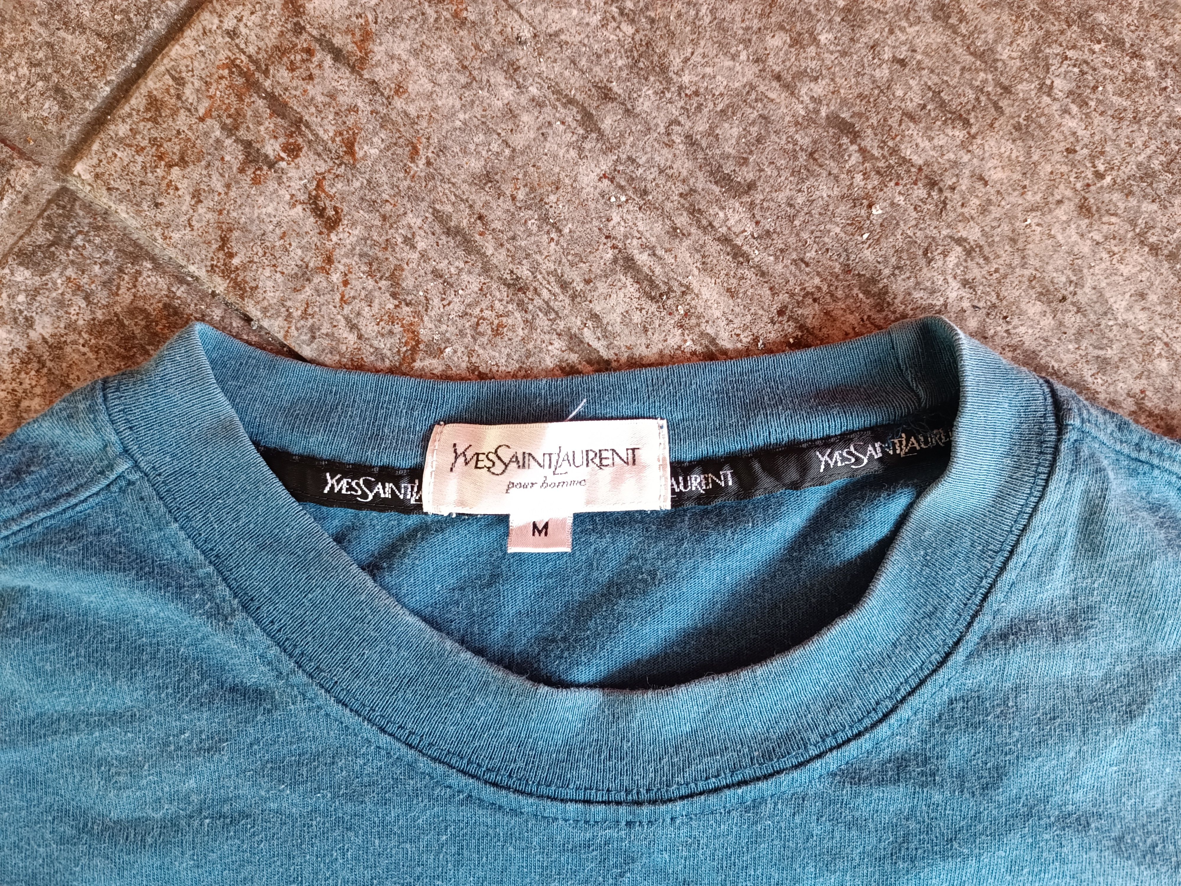 Vintage × Yves Saint Laurent vintage t shirt ysl distressed Size US M / EU 48-50 / 2 - 2 Thumbnail