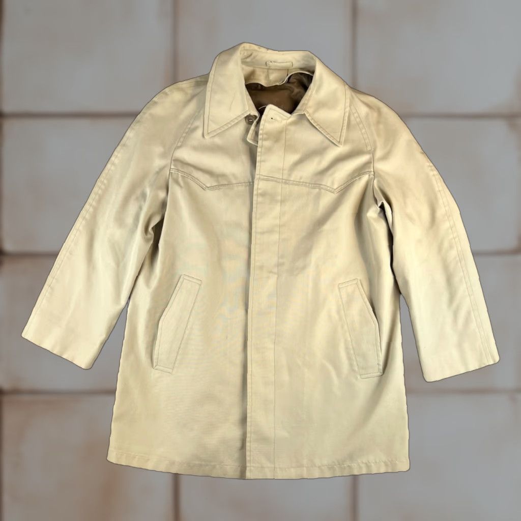London Fog VINTAGE London Fog Coat Canvas Duck Mens 40 R Cream White Preppy Parka Mens Size US XXS / EU 40 - 1 Thumbnail