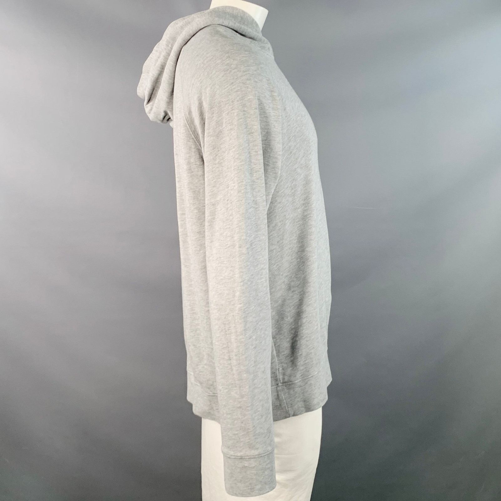 Vince VINCE Size L Heather Grey Cotton Jersey Hooded Sweatshirt Size US L / EU 52-54 / 3 - 2 Thumbnail