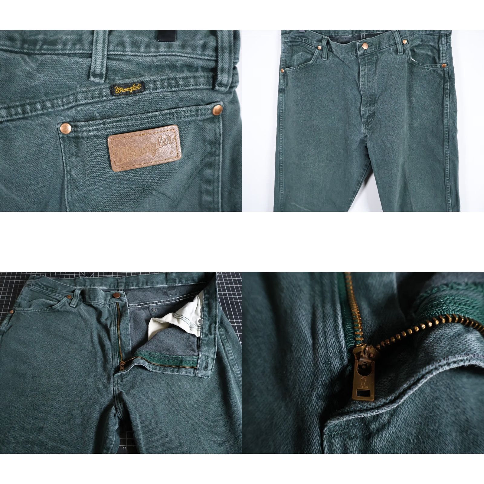 Wrangler VINTAGE Wrangler Cowboy Cut Jeans Men's 36 x 31 Dark Green Straight Leg 90s Cowboy Retro Bindings Girls? [Note: No extra text] Size US 36 / EU 52 - 9 Thumbnail