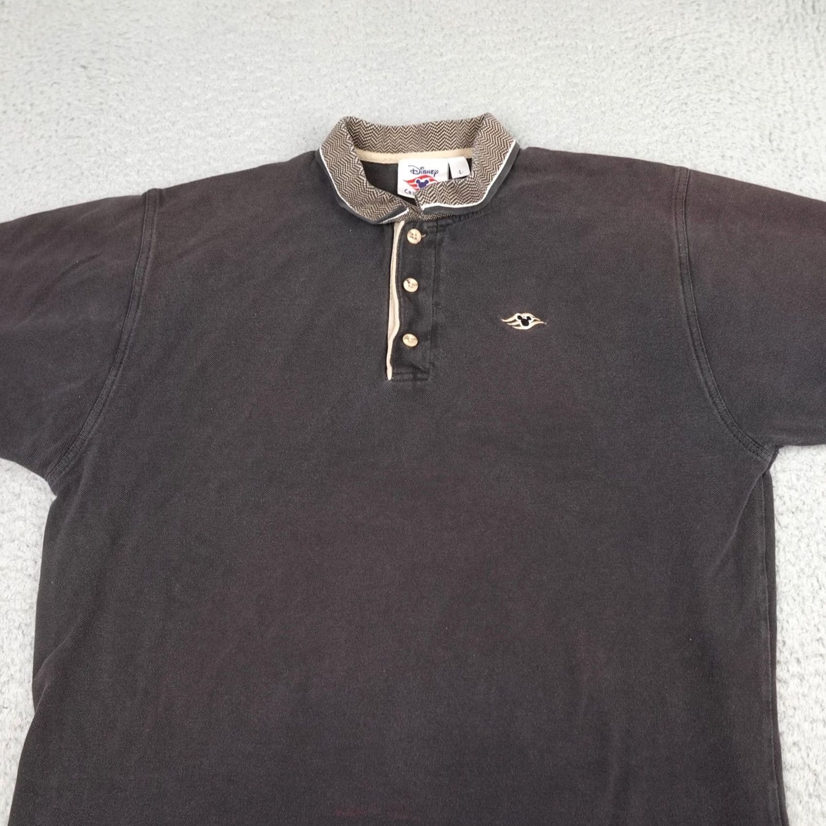 Disney VINTAGE Disney Disney Cruise Line Polo Shirt Mens L Black Mickey Mouse Classic Embroidered Size US L / EU 52-54 / 3 - 4 Thumbnail