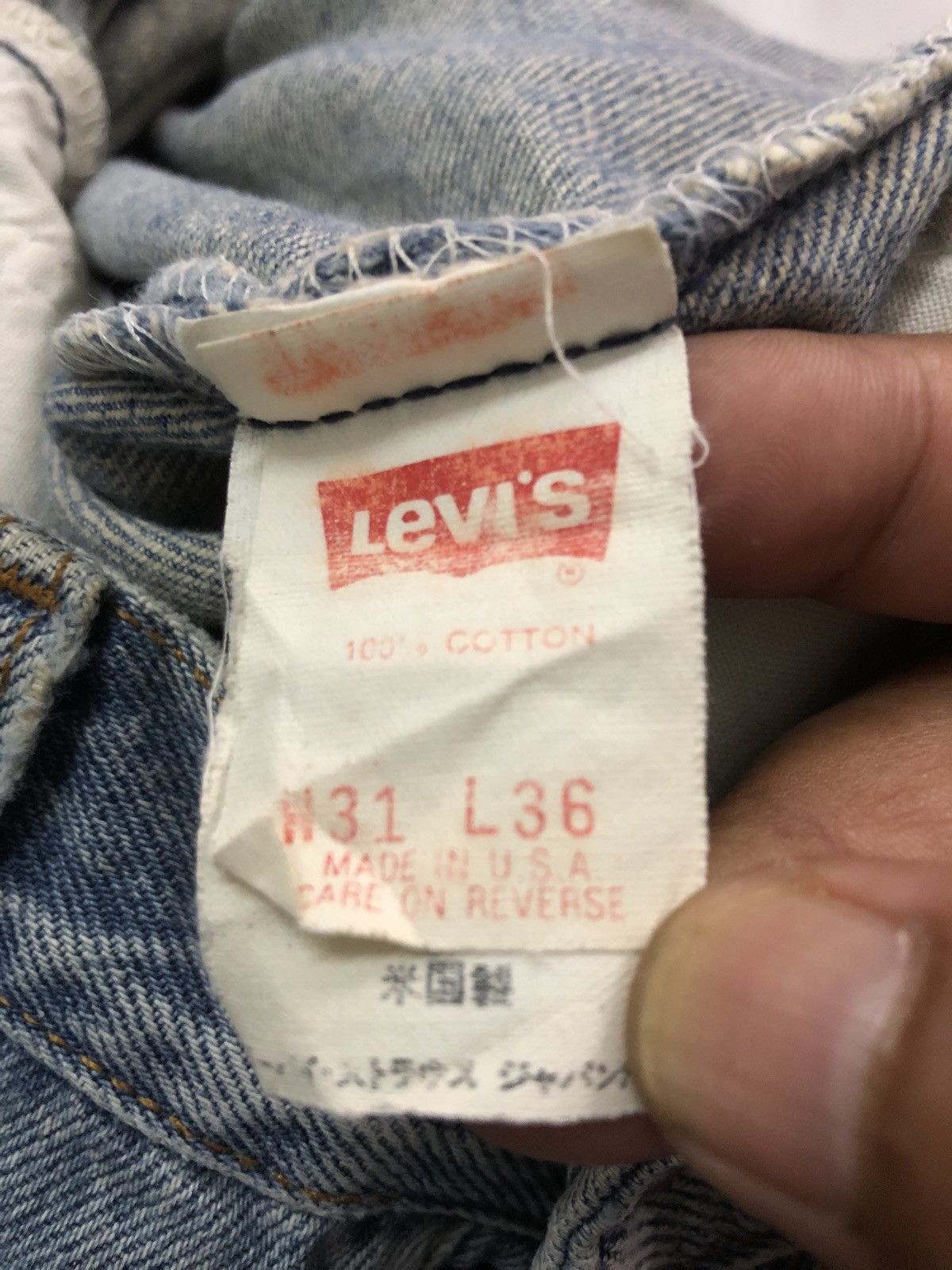 Levi's × Vintage Thrashed 📍501 Levis 90s Vintage Jean Size US 30 / EU 46 - 24 Thumbnail