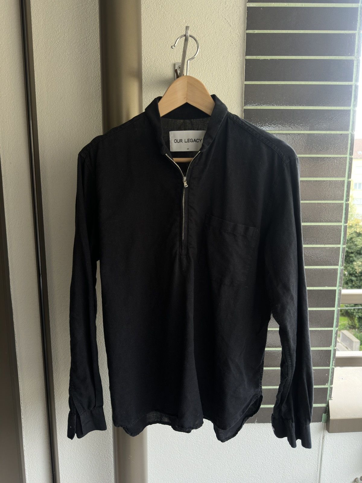 Our Legacy Shawl Zip Shirt Black
