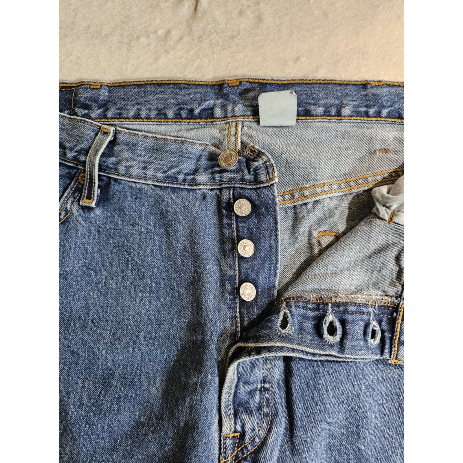 Levi's VINTAGE Levi's 501 XX Jeans Men Medium Blue 40x30 Denim Cotton 90s Style Regular Straight Distressed USA 5-Pocket Size US 40 / EU 56 - 5 Thumbnail