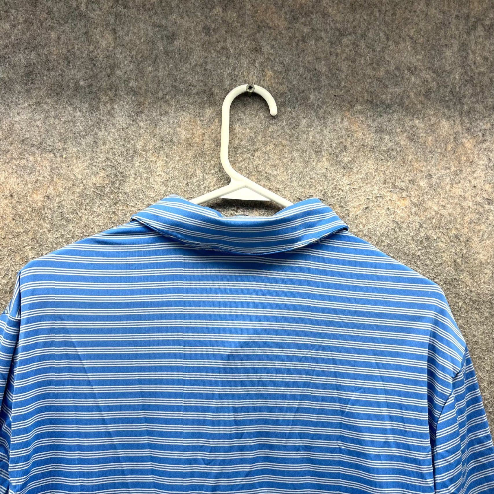 Adidas Adidas Polo Shirt Mens Large Blue Striped Golf Golfer Ultimate 2.0 Knit Athletic Shirt Size US L / EU 52-54 / 3 - 3 Thumbnail