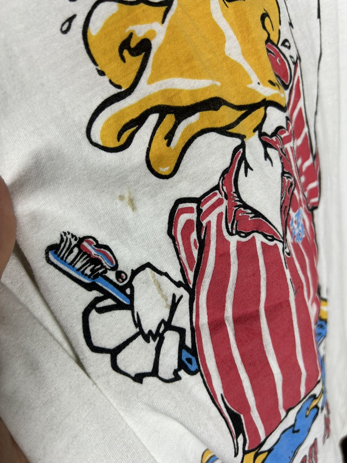 Vintage Vintage 80s I don’t do mornings duck t shirt Size US L / EU 52-54 / 3 - 5 Thumbnail