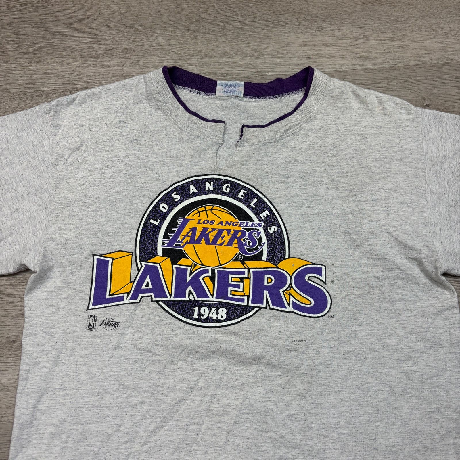 NBA × Vintage Vintage 90s Los Angeles Lakers 1948 Short Sleeve Shirt XL Size US XL / EU 56 / 4 - 2 Thumbnail