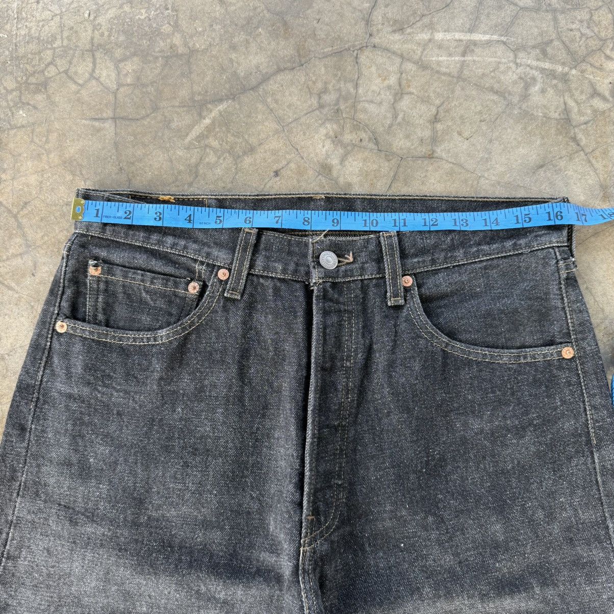Levi's Vintage Clothing W33x34 Vintage 98' Levi's 501 Black Denim Jean Pants Size US 33 - 6 Thumbnail