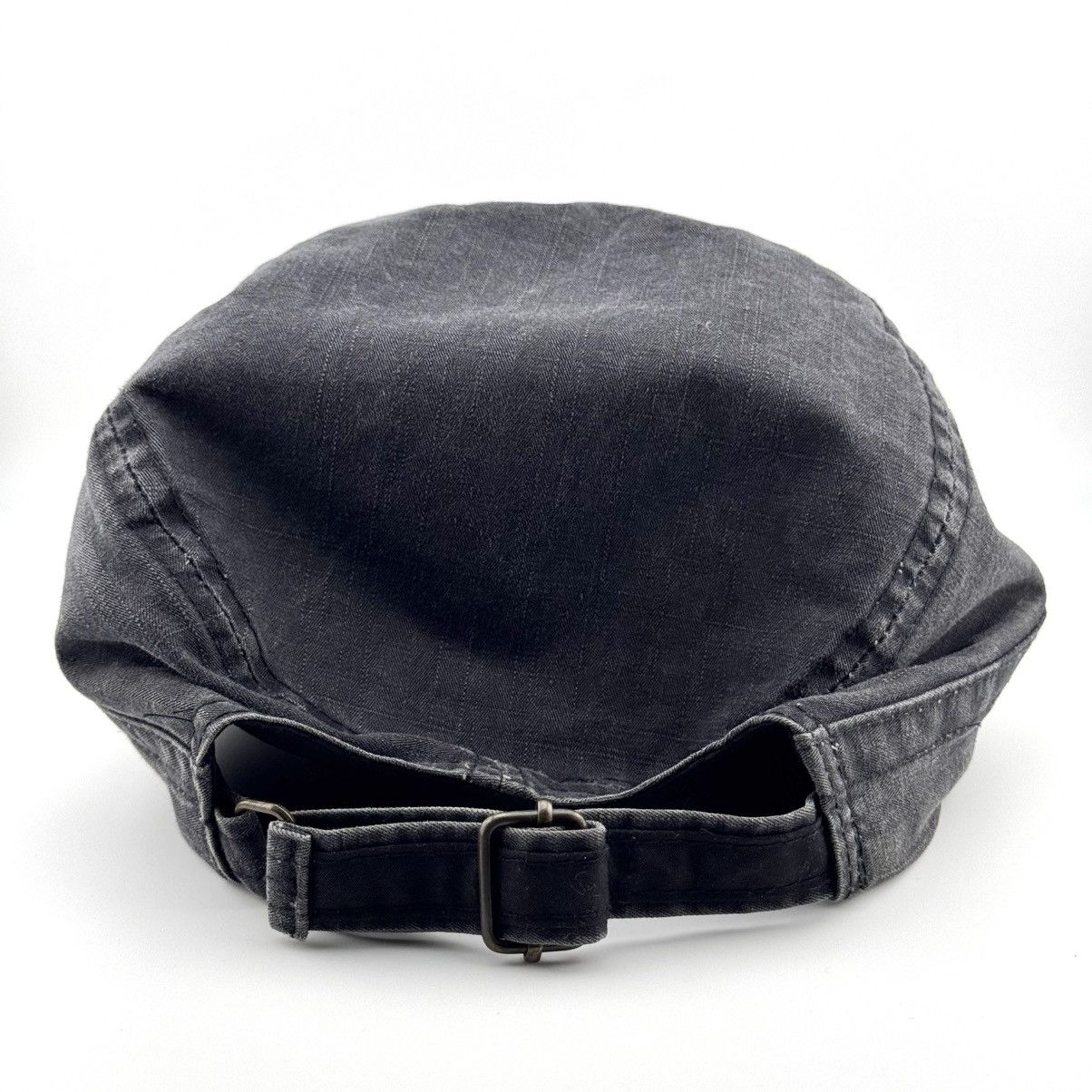 If Six Was Nine Skull Stud Military Punk Rock Gothic Patrol Cap Washed Black Size ONE SIZE - 4 Thumbnail