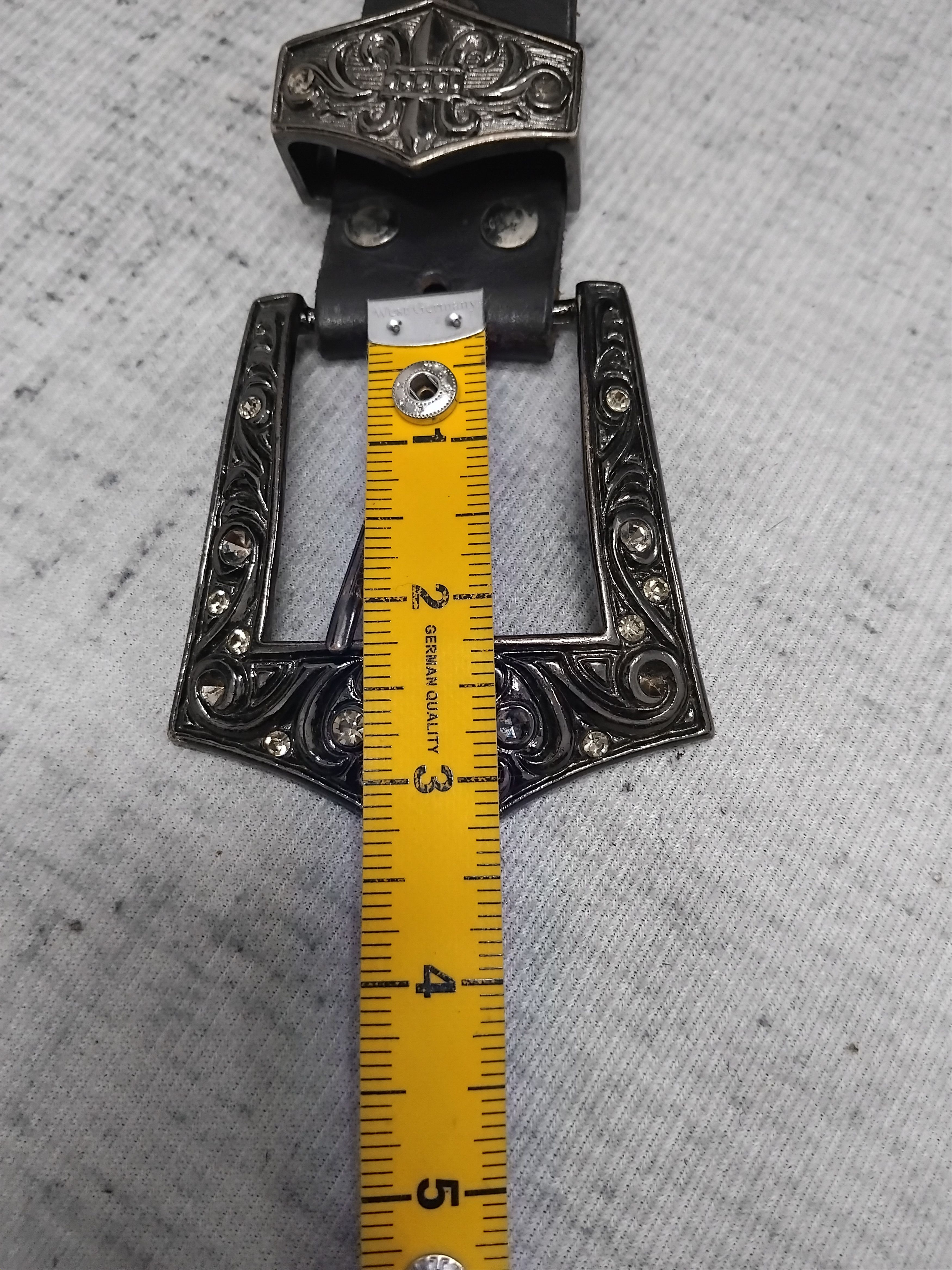 Japanese Brand 💥Diablo punk rock style black colour leather belt Size ONE SIZE - 12 Thumbnail