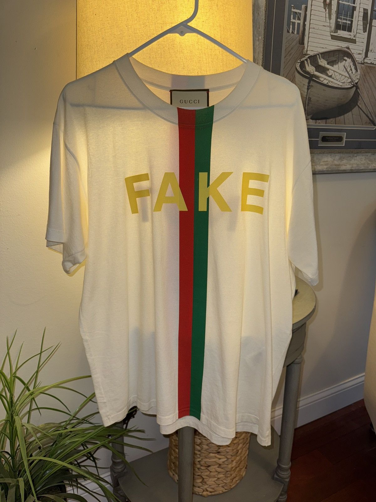 Gucci GUCCI “NOT FAKE” Shirt Size US S / EU 44-46 / 1 - 1 Thumbnail