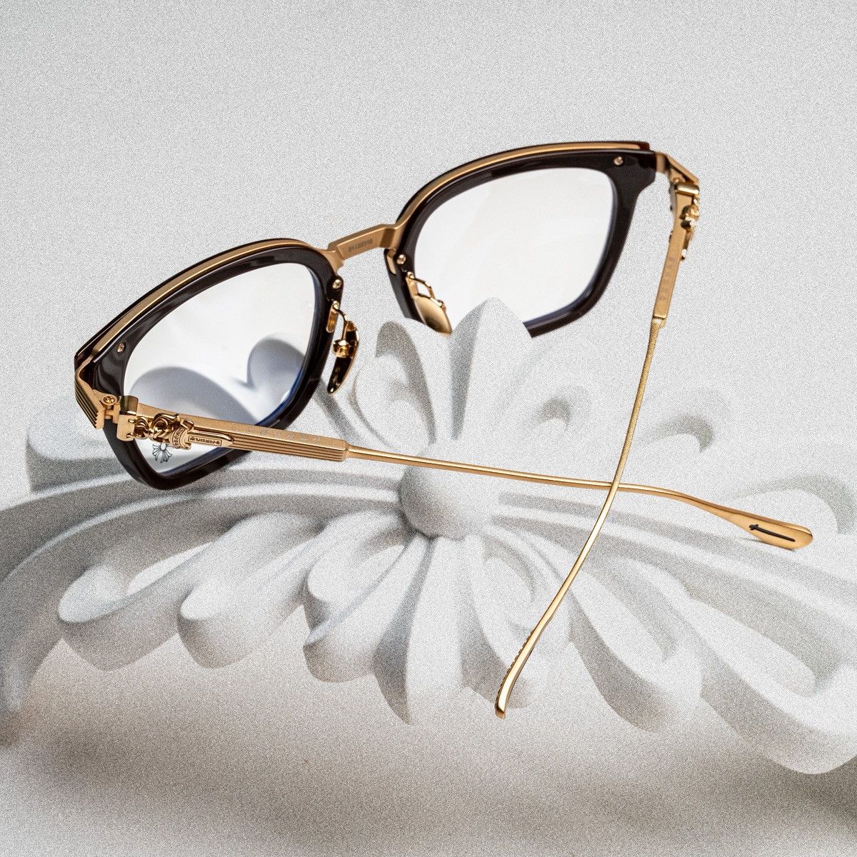 Chrome Hearts CHROME HEARTS OVERPOKED CLASSIC BROWN/ MATTE GOLD PLATED GLASSES Size ONE SIZE - 6 Thumbnail