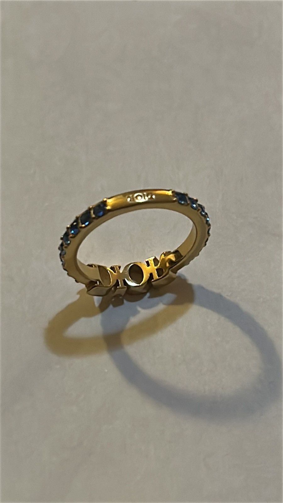 Dior Christian Dior DIO(R)EVOLUTION RING Gold-Finish Metal Blue Size ONE SIZE - 6 Thumbnail