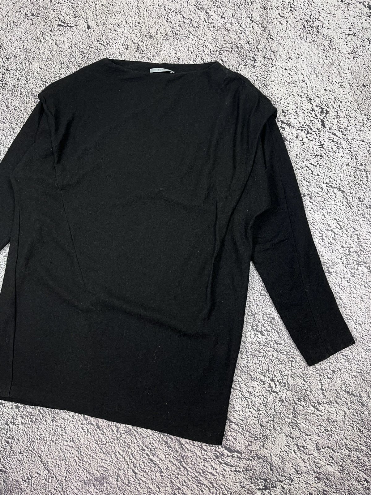 Japanese Brand Dusan Black Wool Oversized Tunic Top / Mini Dress Size L / US 10 / IT 46 - 5 Thumbnail