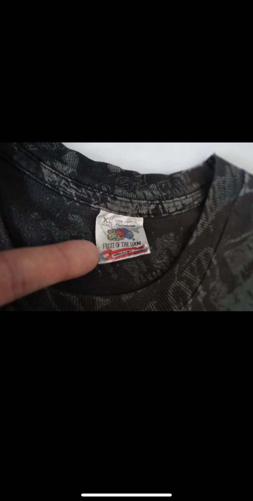 Fruit Of The Loom Vintage 90s Rock AOP Tee Metallica Nirvana Pearl Jam XL Size US XL / EU 56 / 4 - 6 Thumbnail