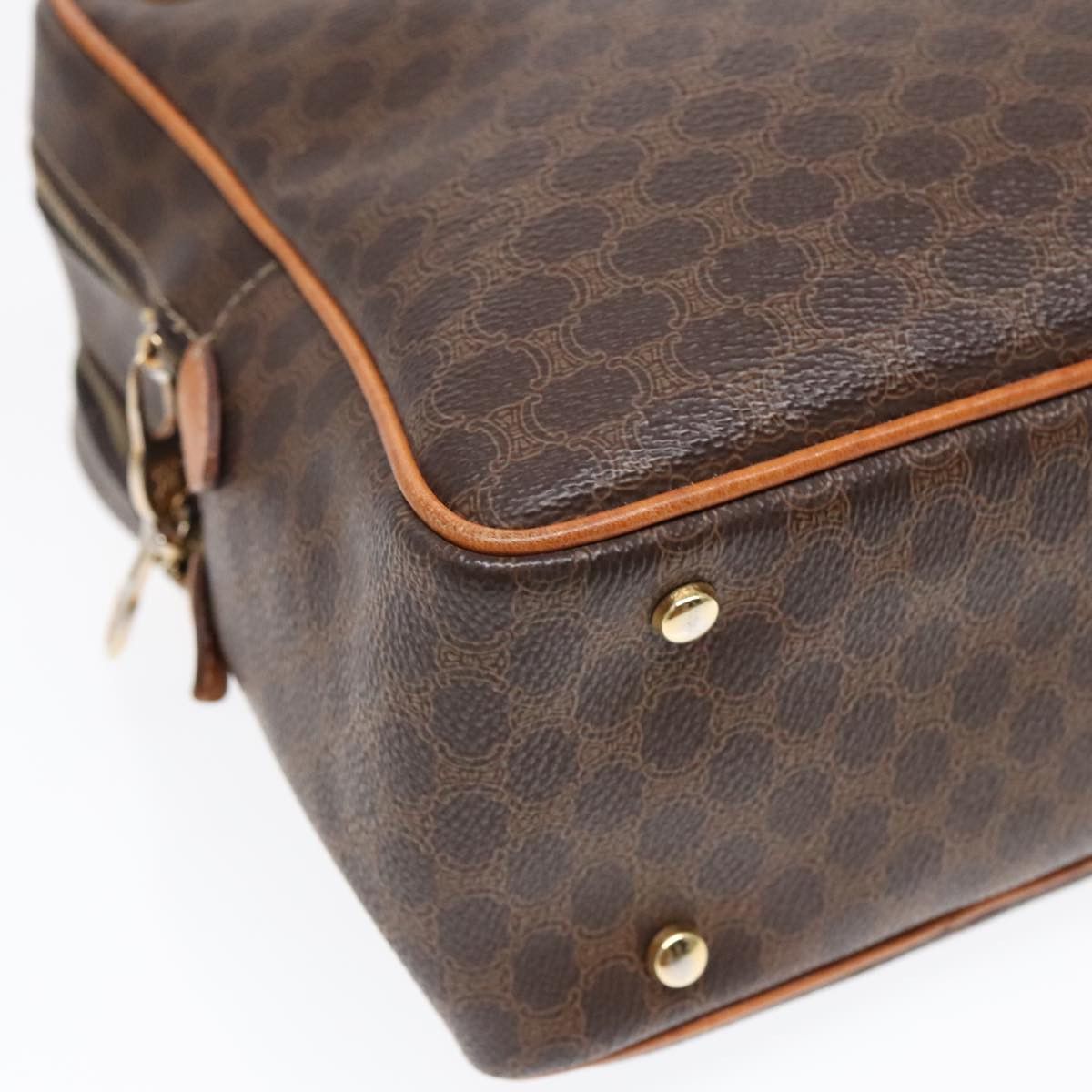 Celine CELINE Macadam Canvas Shoulder Bag Pvc Leather Brown Gold Size ONE SIZE - 16 Thumbnail