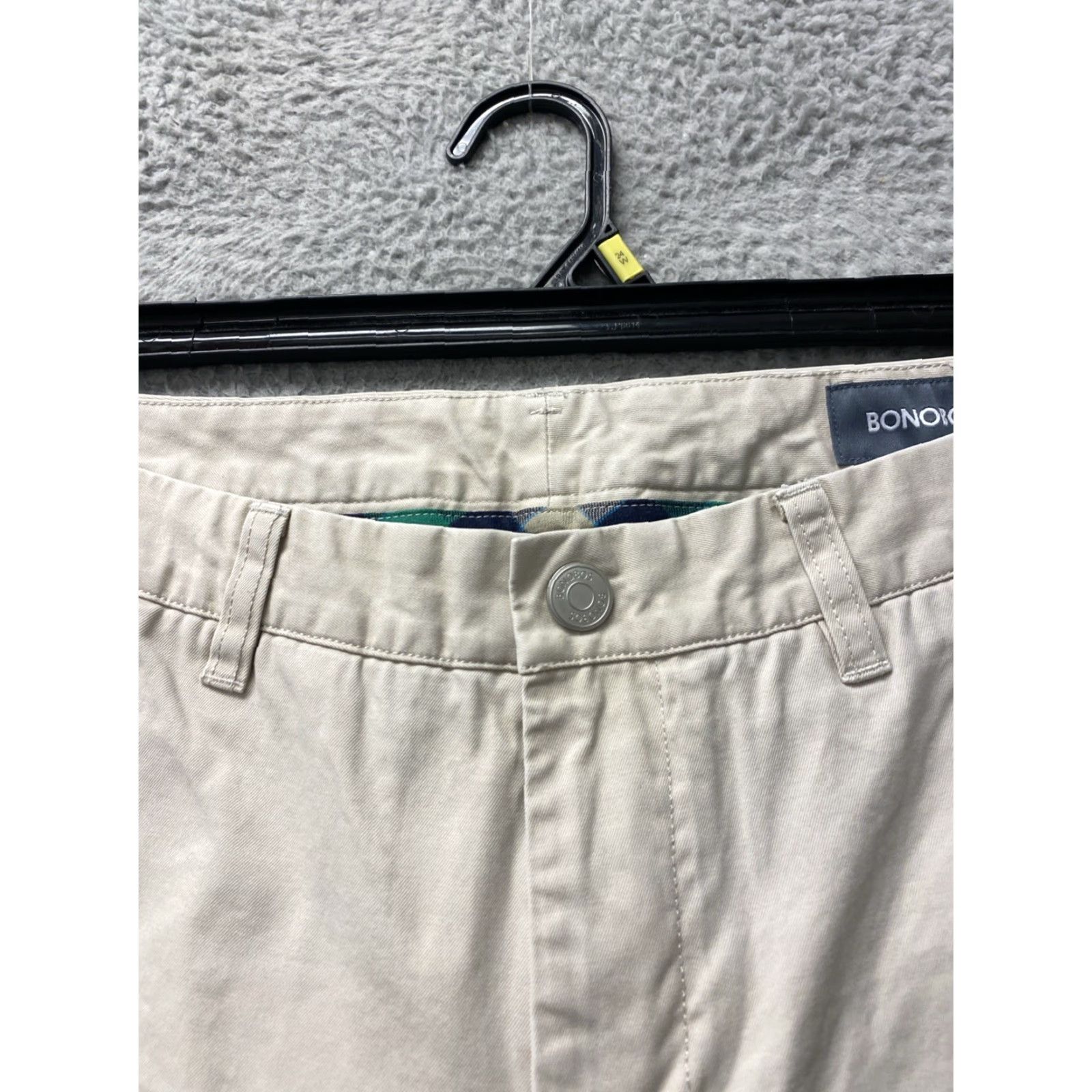 Bonobos Bonobos Slim Chino Pants Mens 32x32 Beige Cotton Zip Flat Front Slim Tapered Beiges 90s? Size US 32 / EU 48 - 2 Thumbnail
