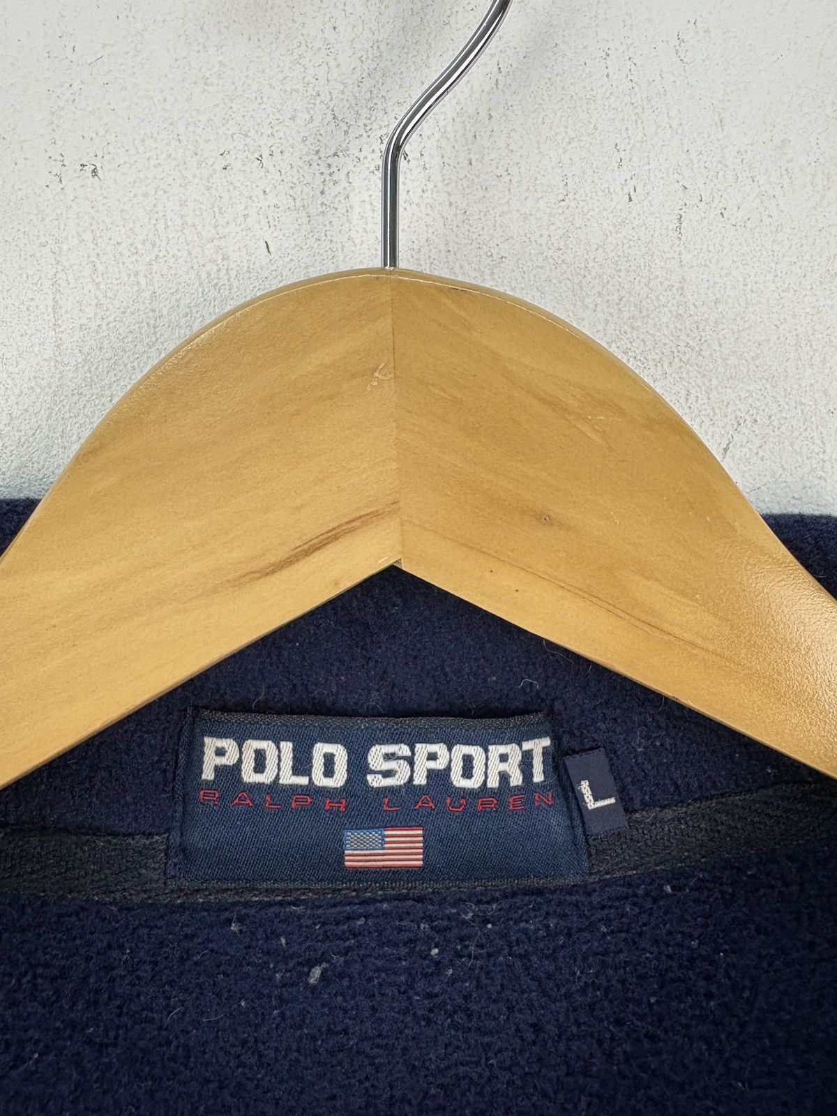 Ralph Lauren Vintage 80s Polo Sport Ralph Lauren Pullover Fleece US FLAG Size US L / EU 52-54 / 3 - 4 Thumbnail