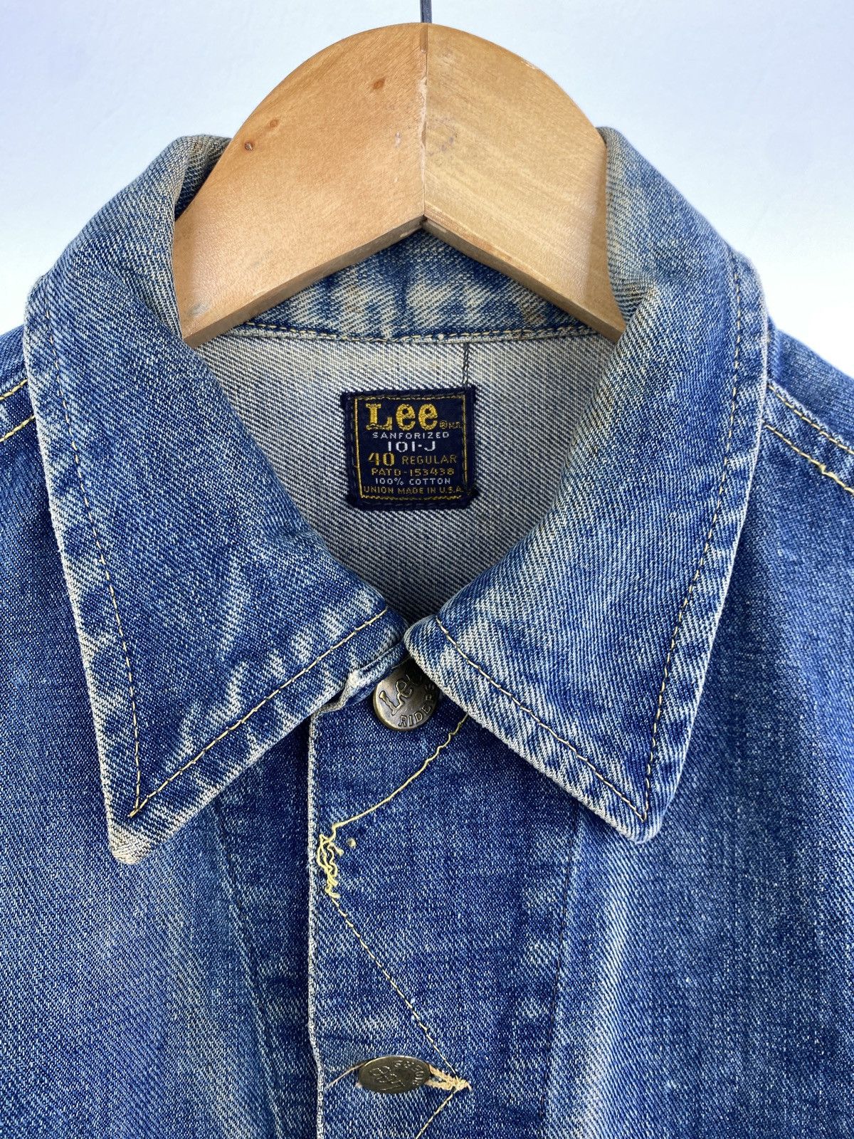 Lee Vintage 70s Lee 101-J Sanforized Denim Jacket Distressed Size US M / EU 48-50 / 2 - 9 Thumbnail