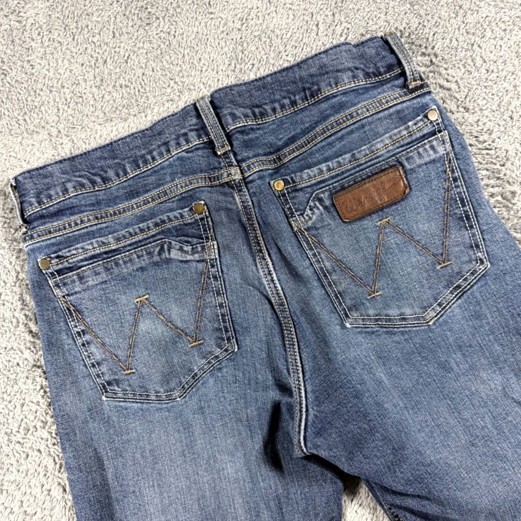 Wrangler Wrangler Jeans Mens 32x33 Bootcut Slim 5-Pocket Denim Western Light Blue Size US 32 / EU 48 - 5 Thumbnail