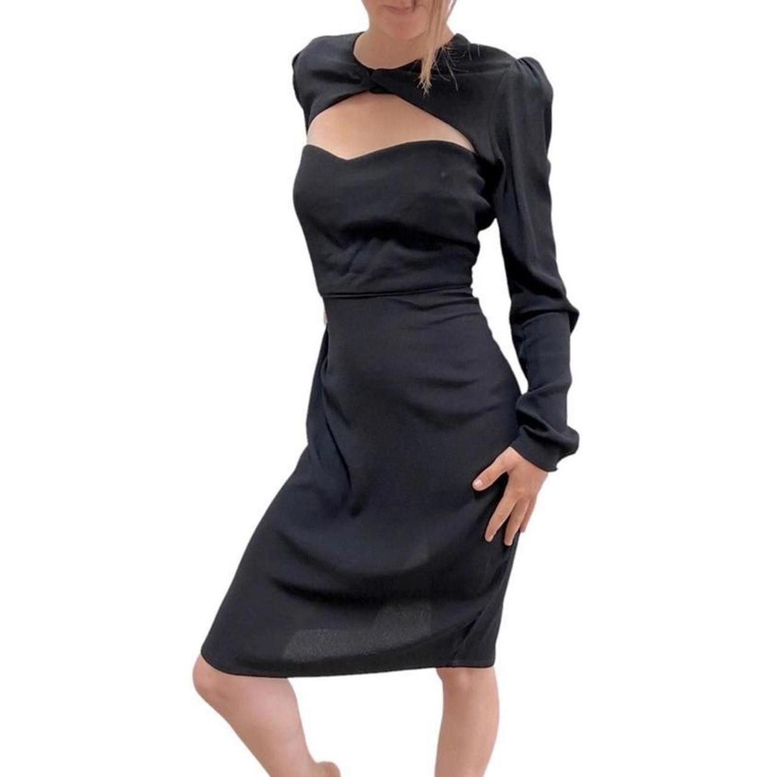 Designer Reformation Crepe Peek-a-Boo Sweetheart Cocktail Dress 12 Size XL / US 12-14 / IT 48-50 - 8 Thumbnail