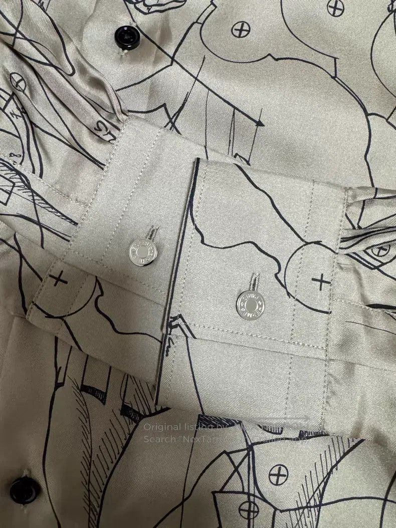 Hermes Hermes size 41 Silk Shirt, High-End Custom-Made. 100% Heavy Size US M / EU 48-50 / 2 - 8 Thumbnail