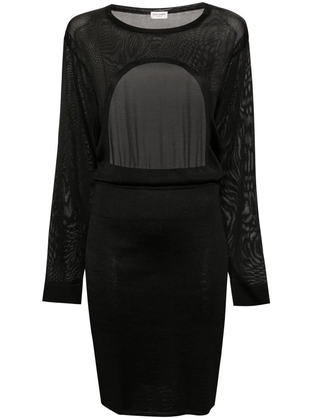 Saint Laurent Paris o1y0126 Mini Dress in Black Size L / US 10 / IT 46 - 1 Thumbnail