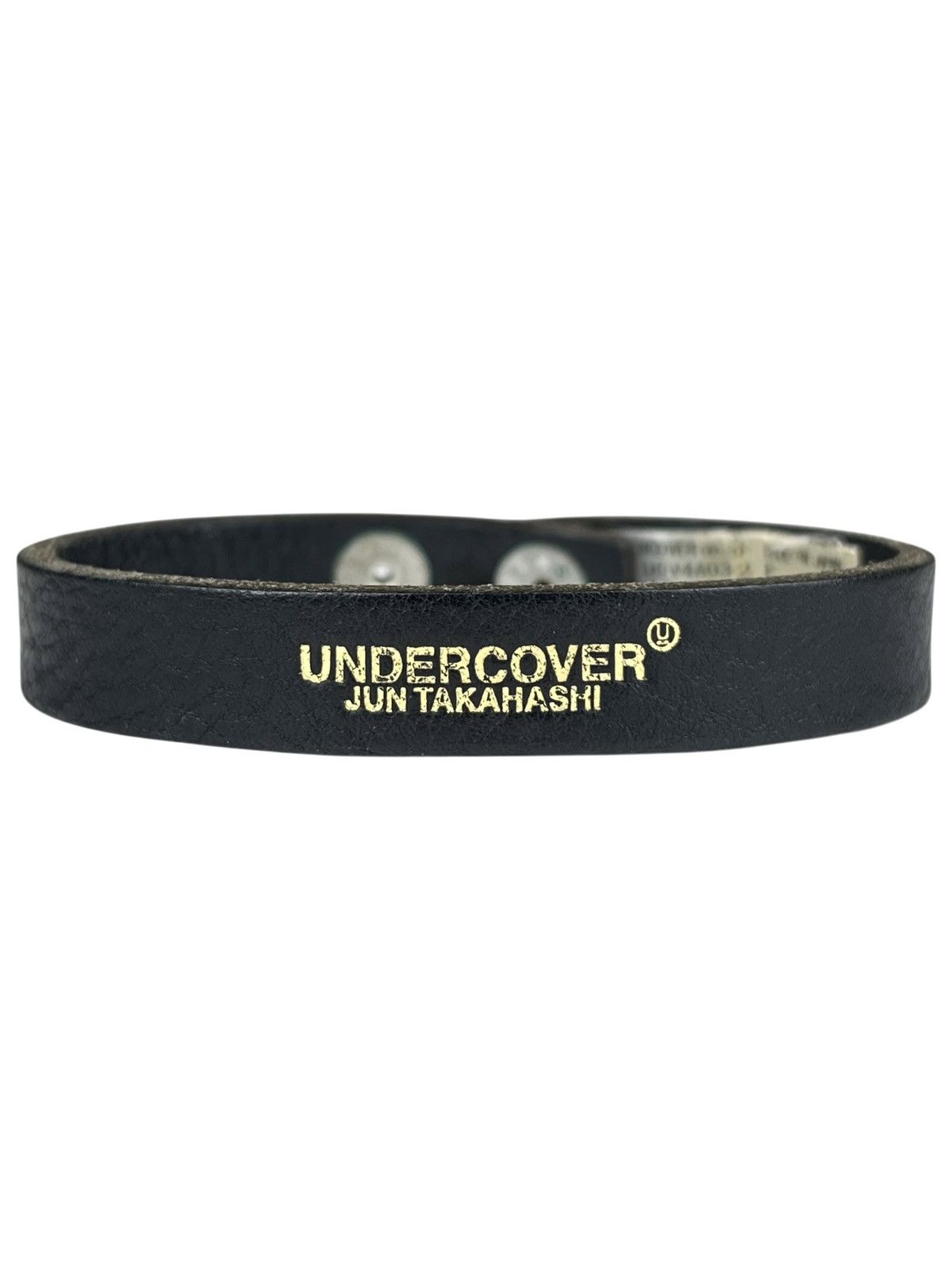 Undercover Undercover Jun Takahashi Print Black Leather Bracelet | Grailed