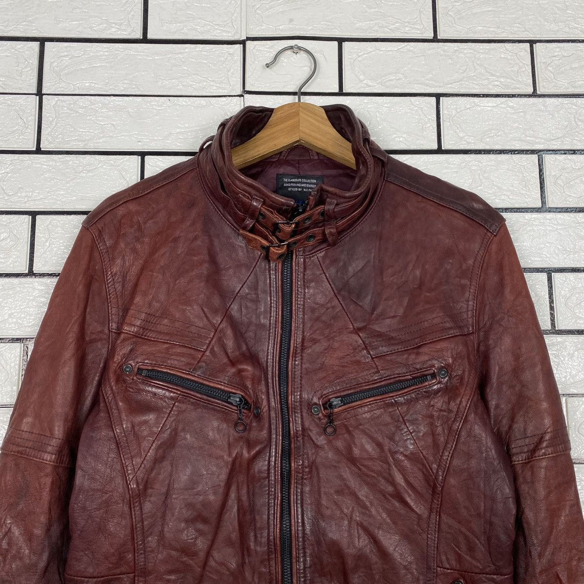 Japanese Brand 🔥VINTAGE SOFT LEATHER JACKET BIKER NICOLE CLUB ISSEY MIYAKE Size US S / EU 44-46 / 1 - 2 Thumbnail