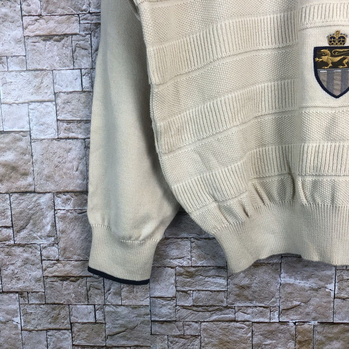 Japanese Brand Adabat Cream Sweatshirt vintage knitwear #A209 Size US L / EU 52-54 / 3 - 7 Thumbnail