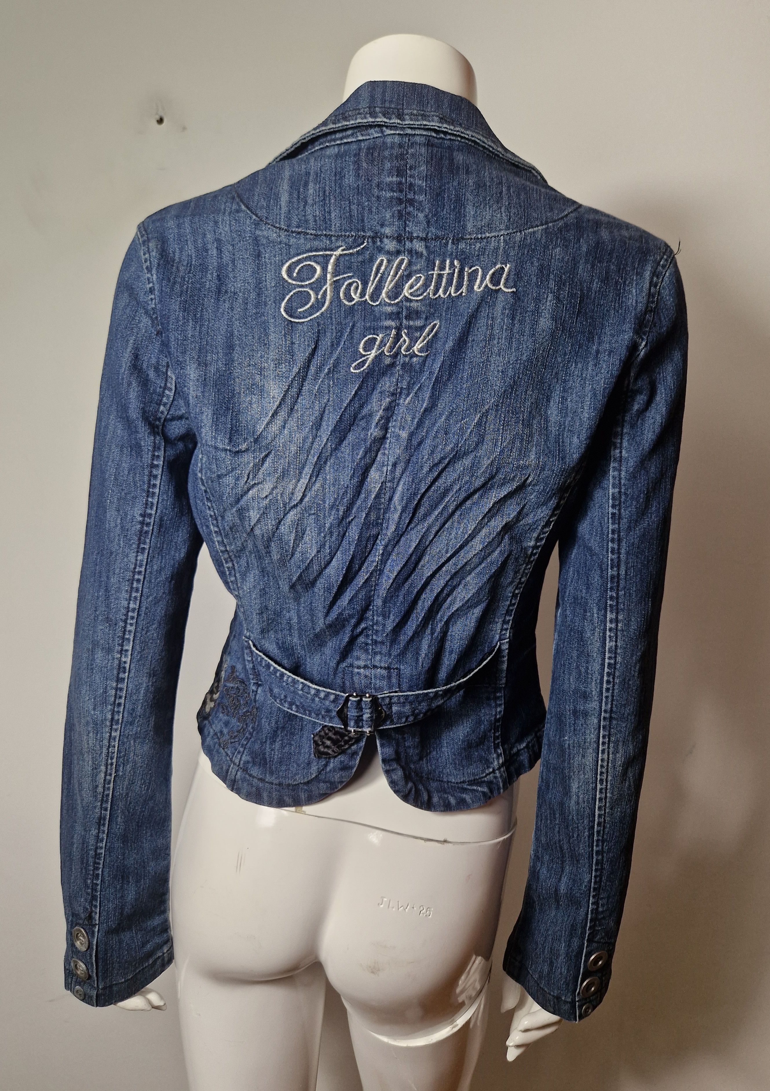 Vintage vintage denim jacket blazer Size S / US 4 / IT 40 - 7 Thumbnail