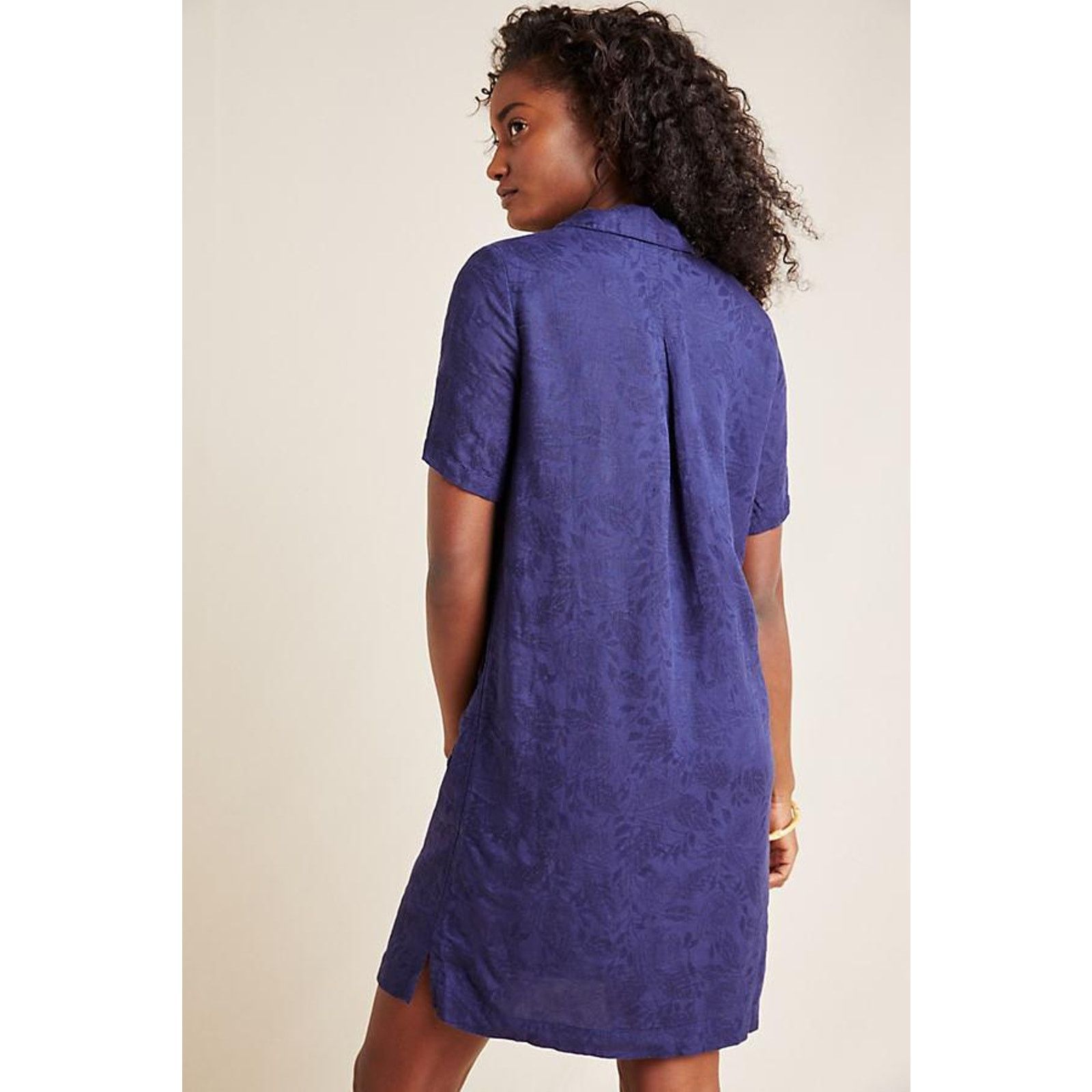 Anthropologie Anthropologie Finley Lace-Up Shirtdress $140 SIZE 2 Navy Size XS / US 0-2 / IT 36-38 - 3 Thumbnail