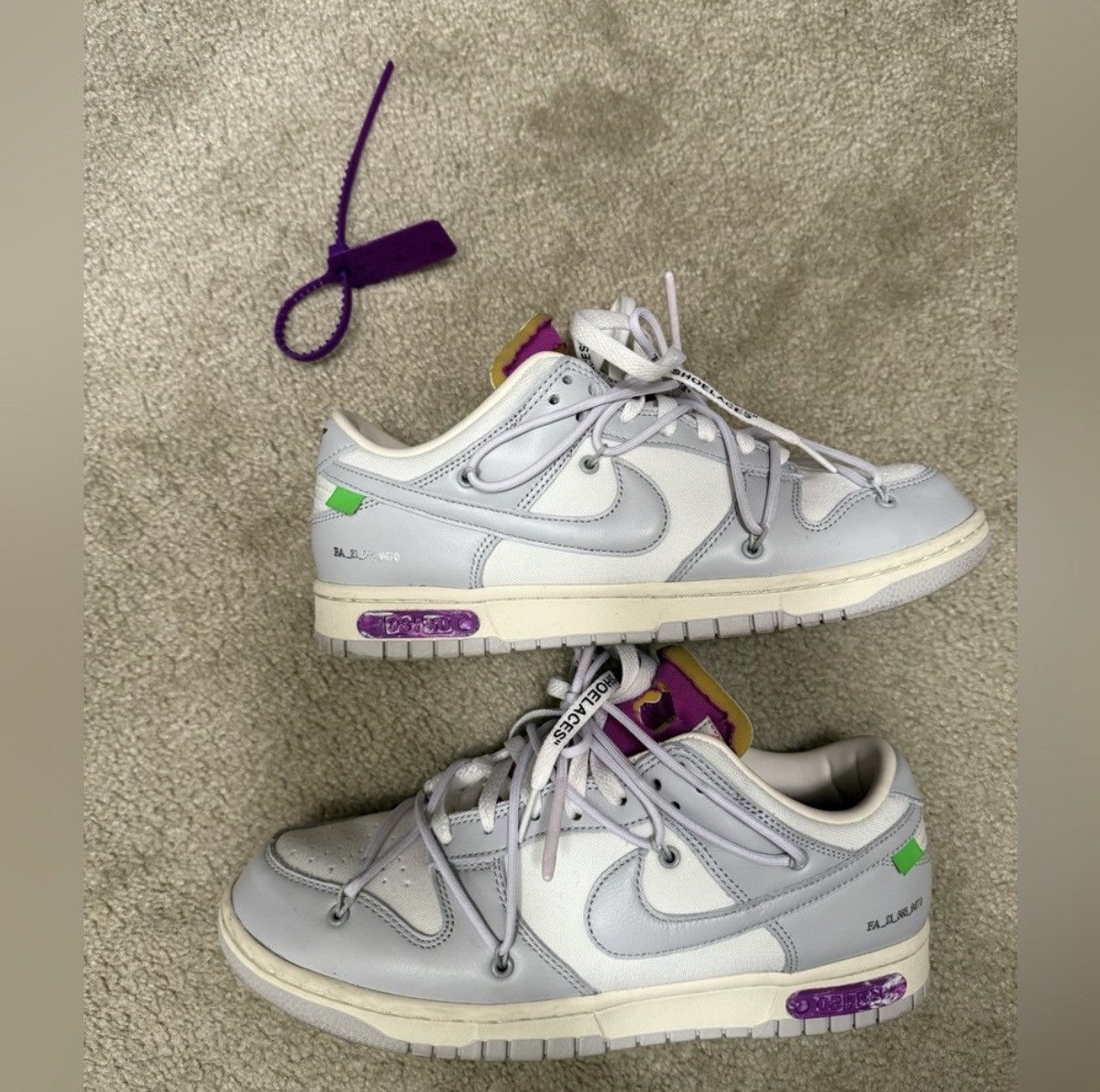 Nike × Off-White Nike Off-White Dunk Lot 03 Size US 9.5 / EU 42-43 - 1 Thumbnail