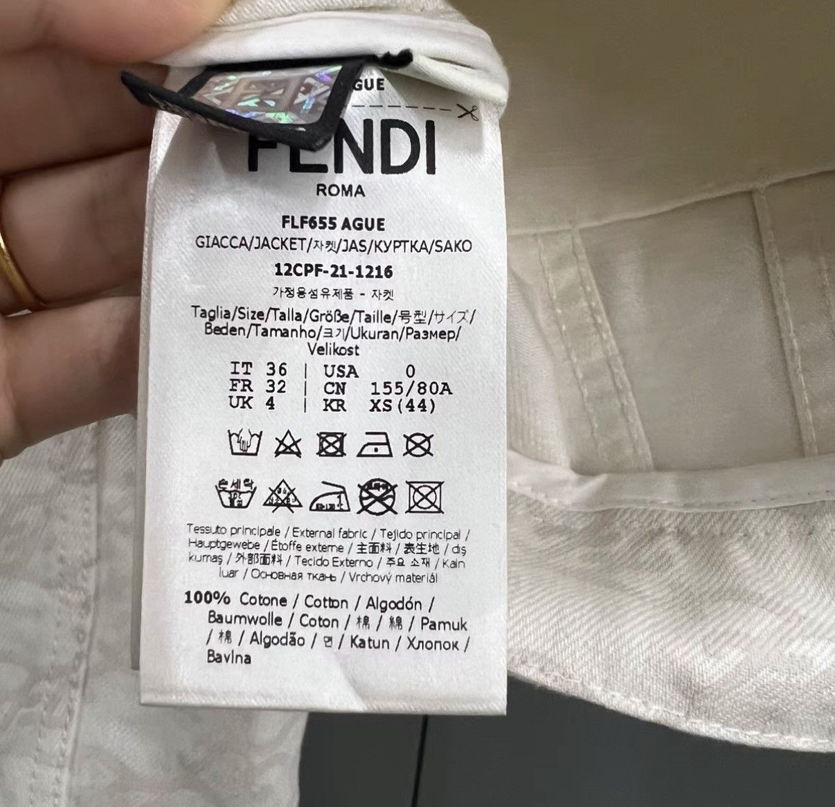 Fendi Fendi All-over FF Print Denim Jacket J41 Size XS / US 0-2 / IT 36-38 - 3 Thumbnail