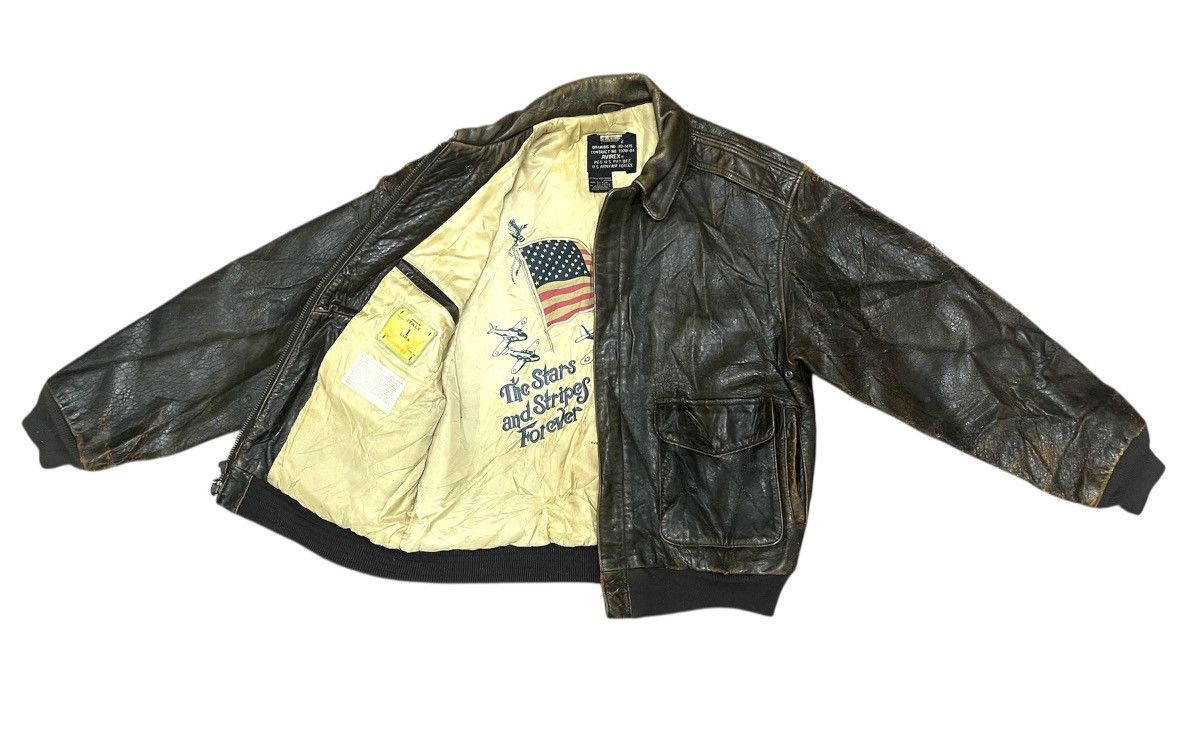 Avirex ‼️LASTDROP‼️Vintage Avirex A2 Military Cowhide Leather Jacket Size US M / EU 48-50 / 2 - 13 Thumbnail