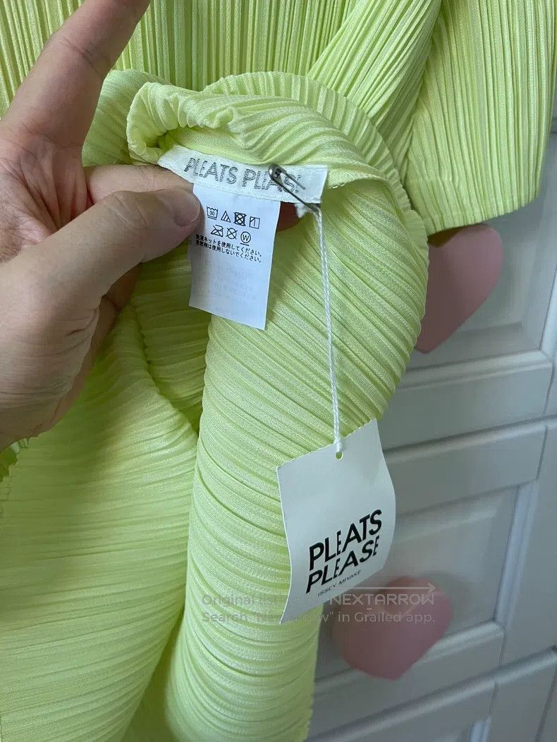 Issey Miyake Issey Miyake Green Short Sleeve Size L / US 10 / IT 46 - 4 Thumbnail