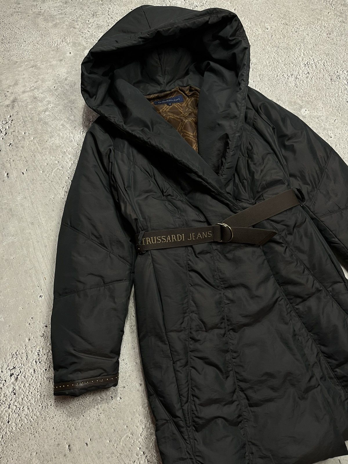 Trussardi Trussardi Jeans Womens Puffer Coat Hooded Belted Jacket 42 Size M / US 6-8 / IT 42-44 - 5 Thumbnail