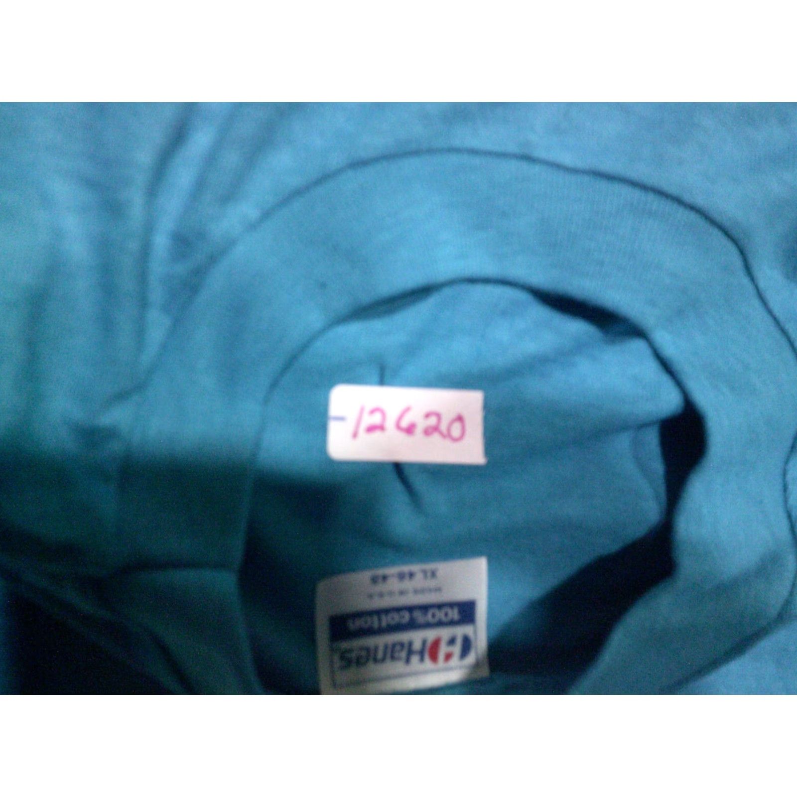 Hanes VINTAGE 80s Hanes Beefy-T T-Shirt Mens XL Blue Short Sleeve Crew Neck Size US XL / EU 56 / 4 - 8 Thumbnail