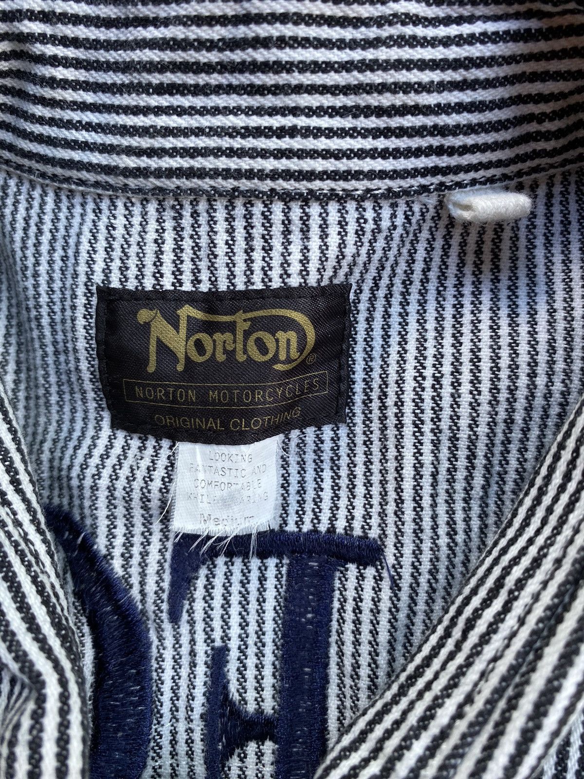 Norton Norton stripped embroidery shirt Size US M / EU 48-50 / 2 - 17 Thumbnail