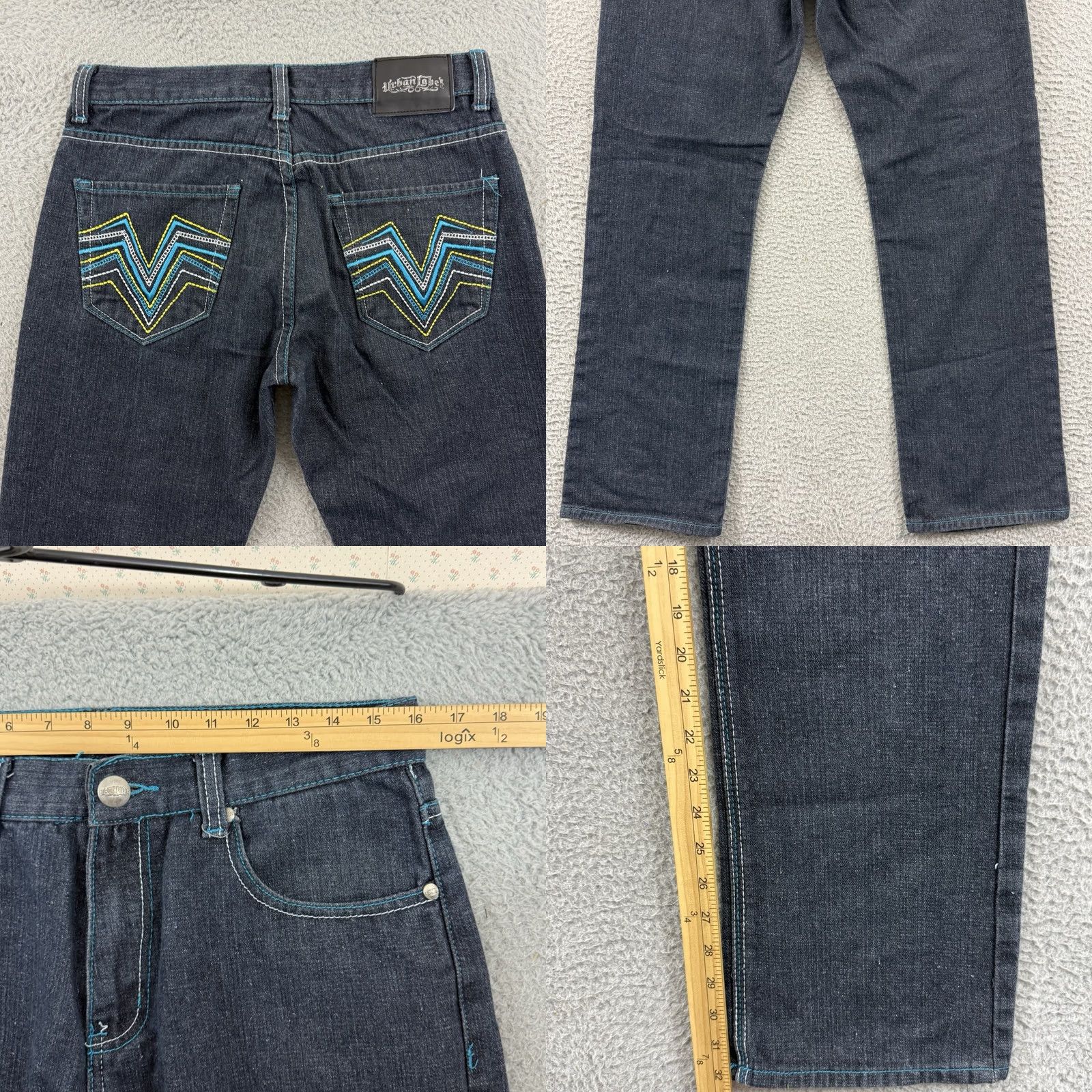 Vintage VINTAGE Urban Label Jeans Mens 32x32 Blue Baggy Wide Leg Hip Hop Cyber Y2K Size US 32 / EU 48 - 8 Thumbnail