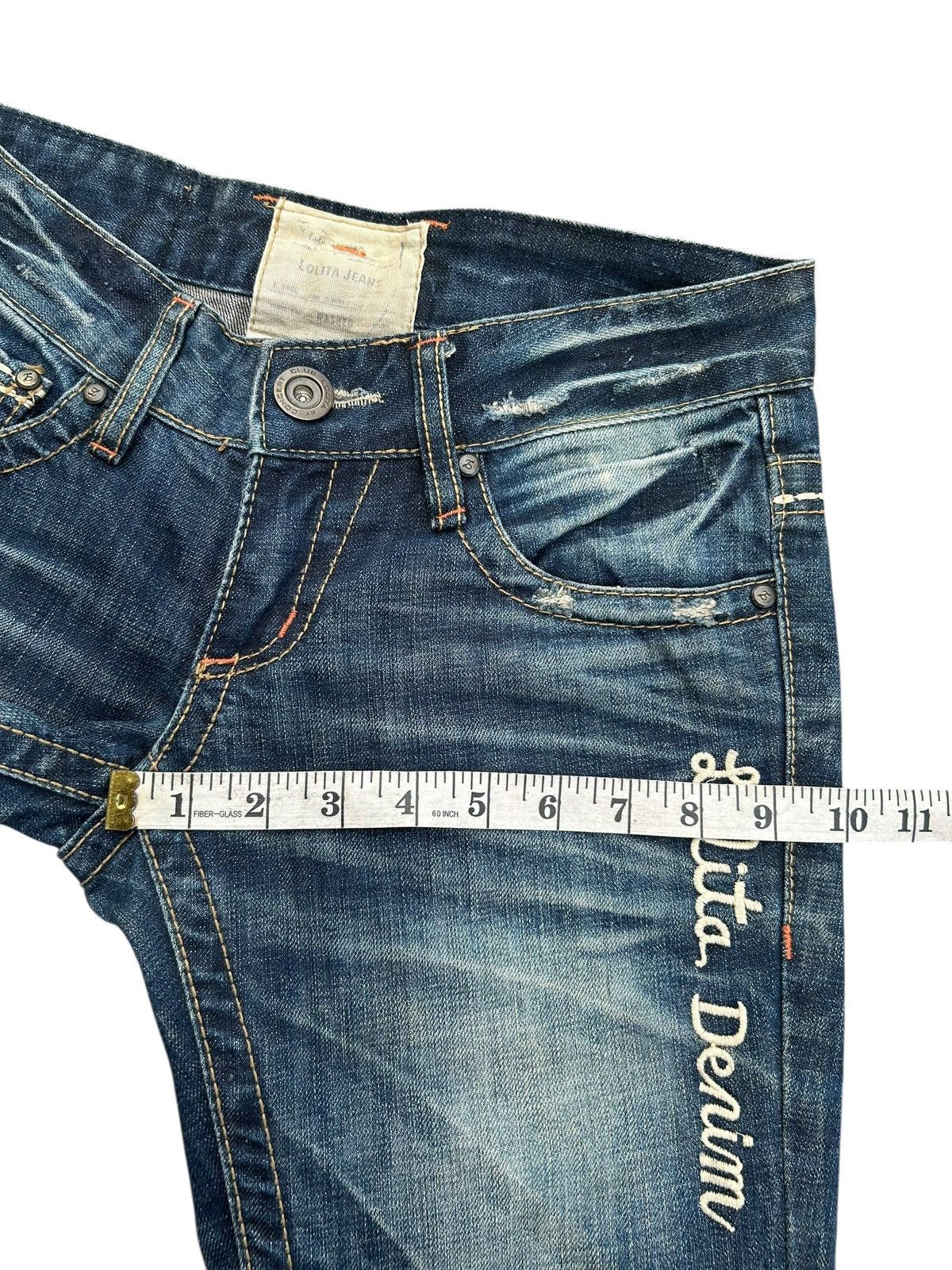 Kapital Flare YOSHITOMO NARA LOLITA JAPANESE Low rise Denim Jeans Size US 29 - 21 Thumbnail