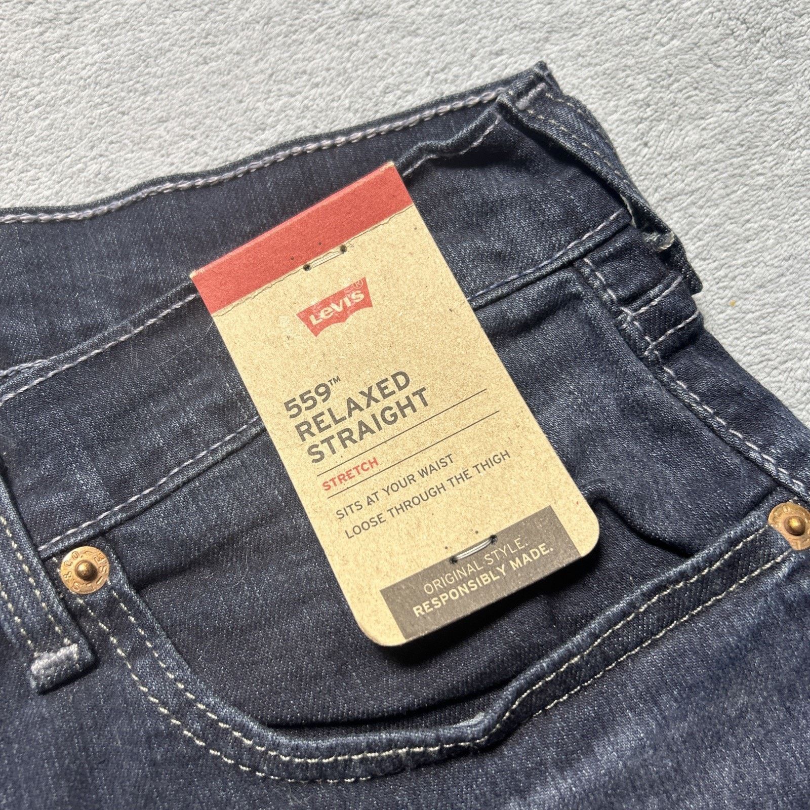 Levi's Levis 559 Relaxed Baggy Jeans Men 32x30 Wide Hamilton Loose Size US 32 / EU 48 - 3 Thumbnail