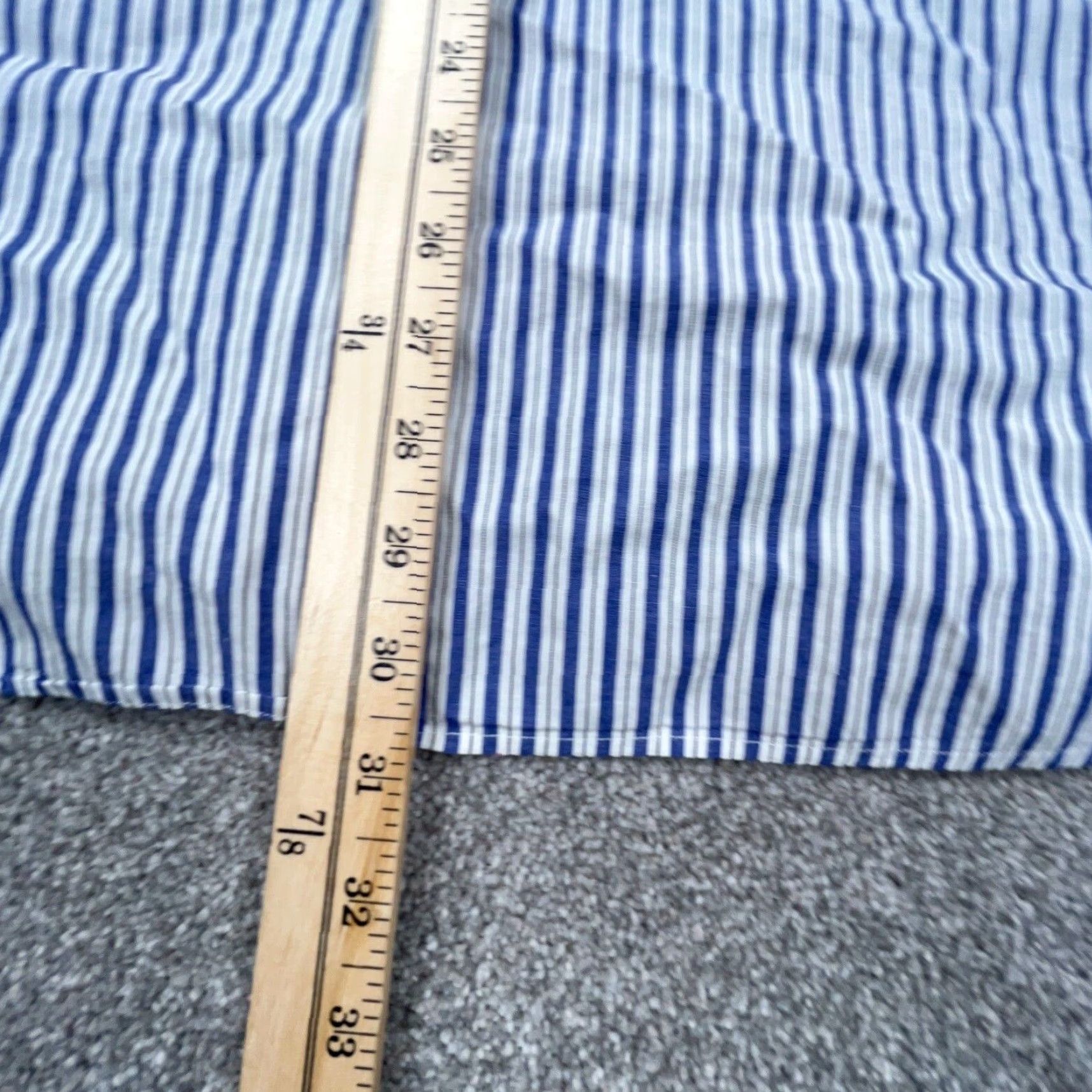 Ralph Lauren Ralph Lauren Shirt Button-Up Striped Blue White Long Sleeve L Men Regular Fit Adult Large Size 42R - 7 Thumbnail