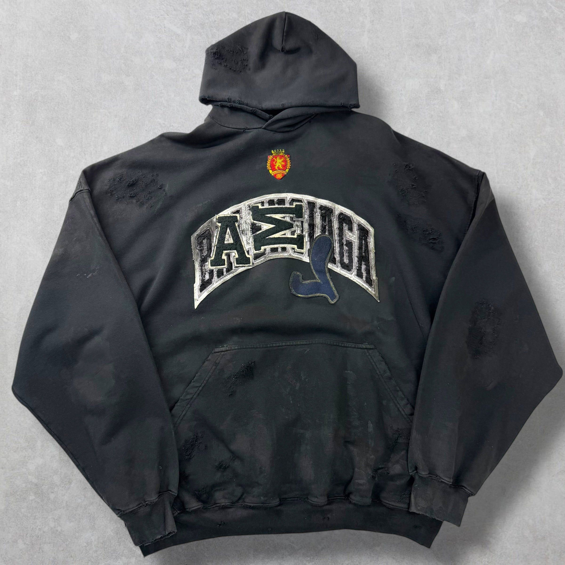 Balenciaga Balenciaga Skater Logo-Appliqué Hoodie 4 (XXL) Size US XXL / EU 58 / 5 - 1 Thumbnail
