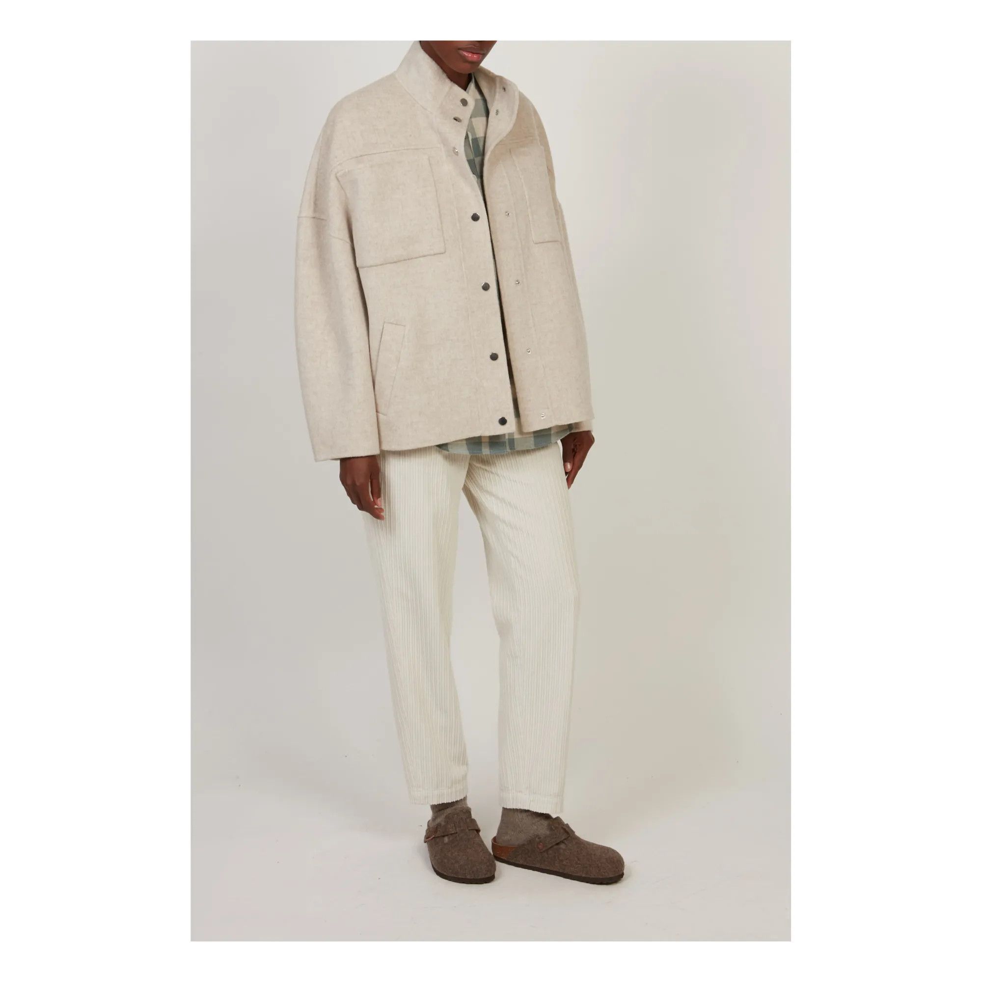 Hartford Hartford Vicco Wool Relaxed Fit Jacket Coat Natural Size L / US 10 / IT 46 - 1 Thumbnail