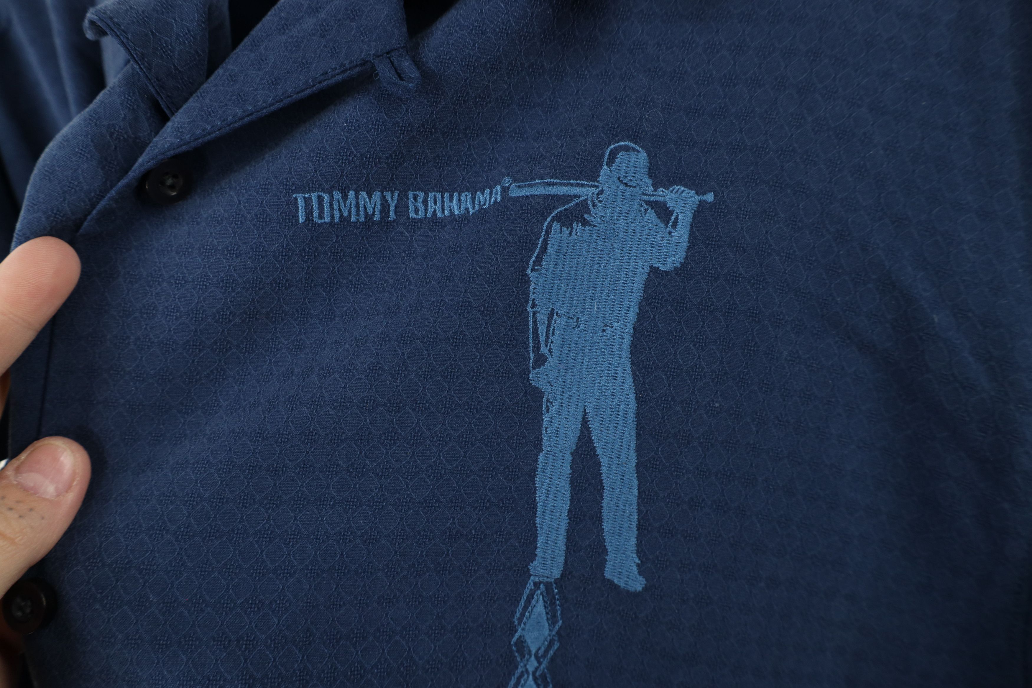 Tommy Bahama × Vintage Vintage Tommy Bahama Baseball Baseball Button Shirt Blue Size US XL / EU 56 / 4 - 5 Thumbnail