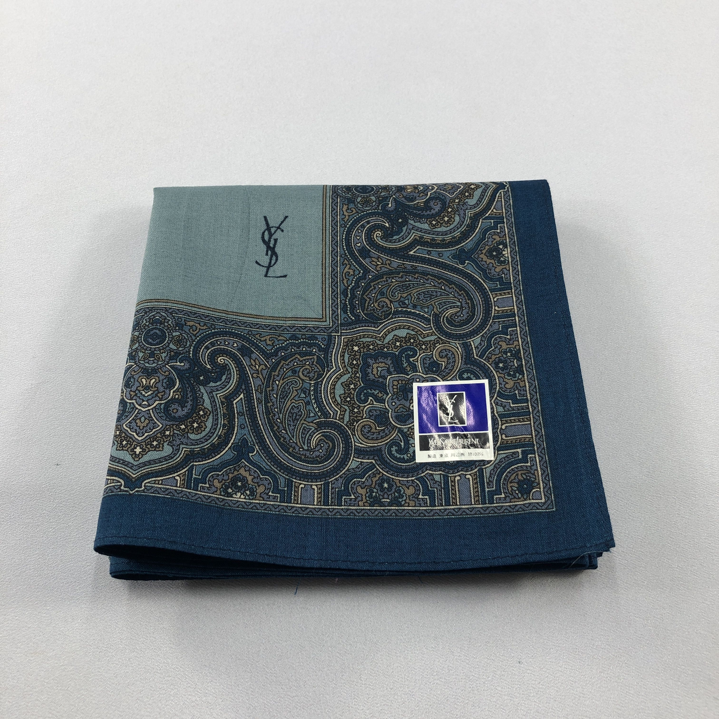 Yves Saint Laurent YSL Handkerchief Neckerchief Bandana H2923 Size ONE SIZE - 6 Thumbnail