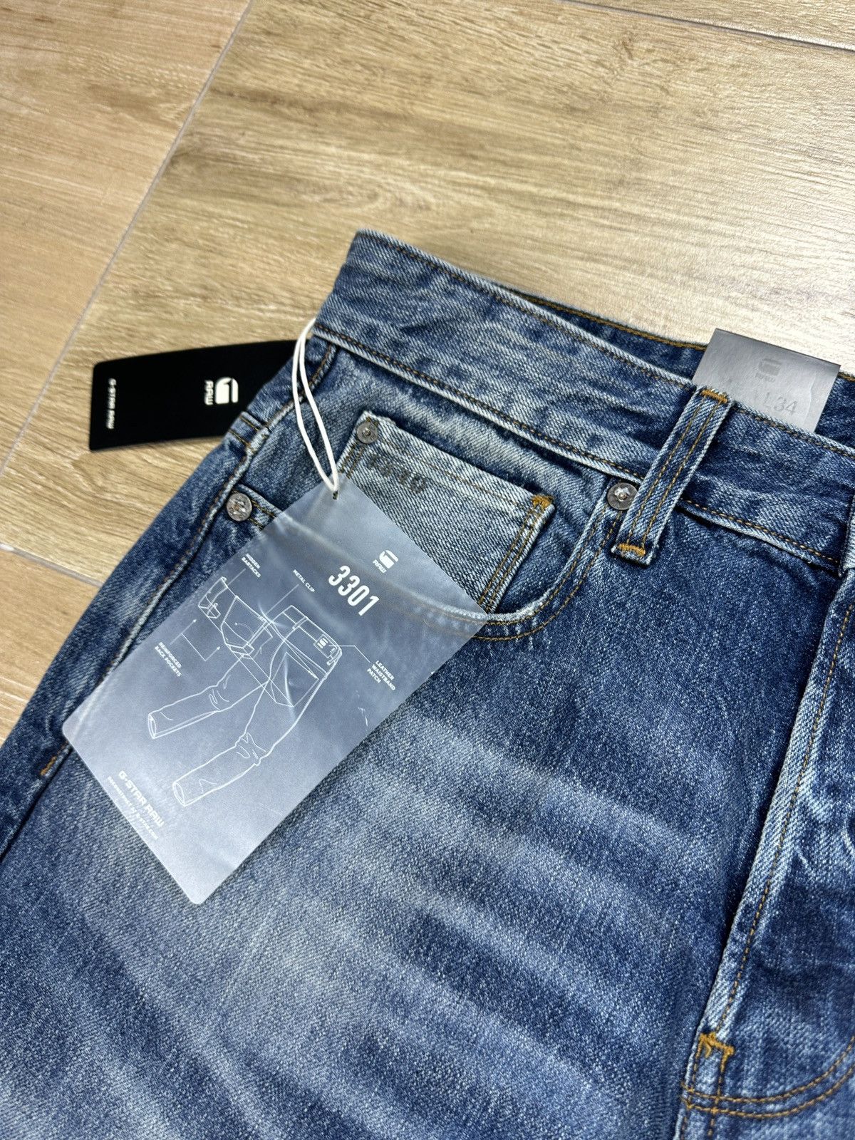 G-Star NEW🏷️ G-Star Raw 3301 Tapered Denim Jeans Size US 30 / EU 46 - 4 Thumbnail