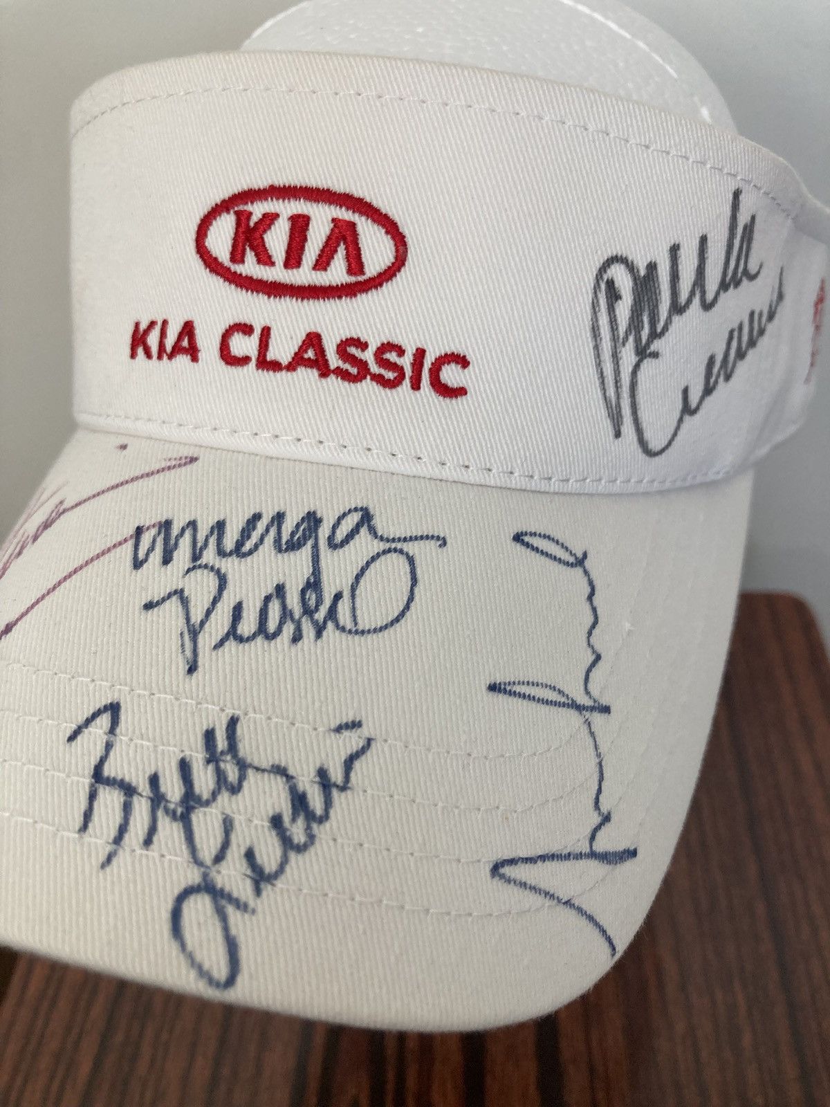 Imperial LPGA KIA CLASSIC GOLF VISOR CAP HAT SIGNED PAULA CREAMER KIM Size ONE SIZE - 6 Thumbnail